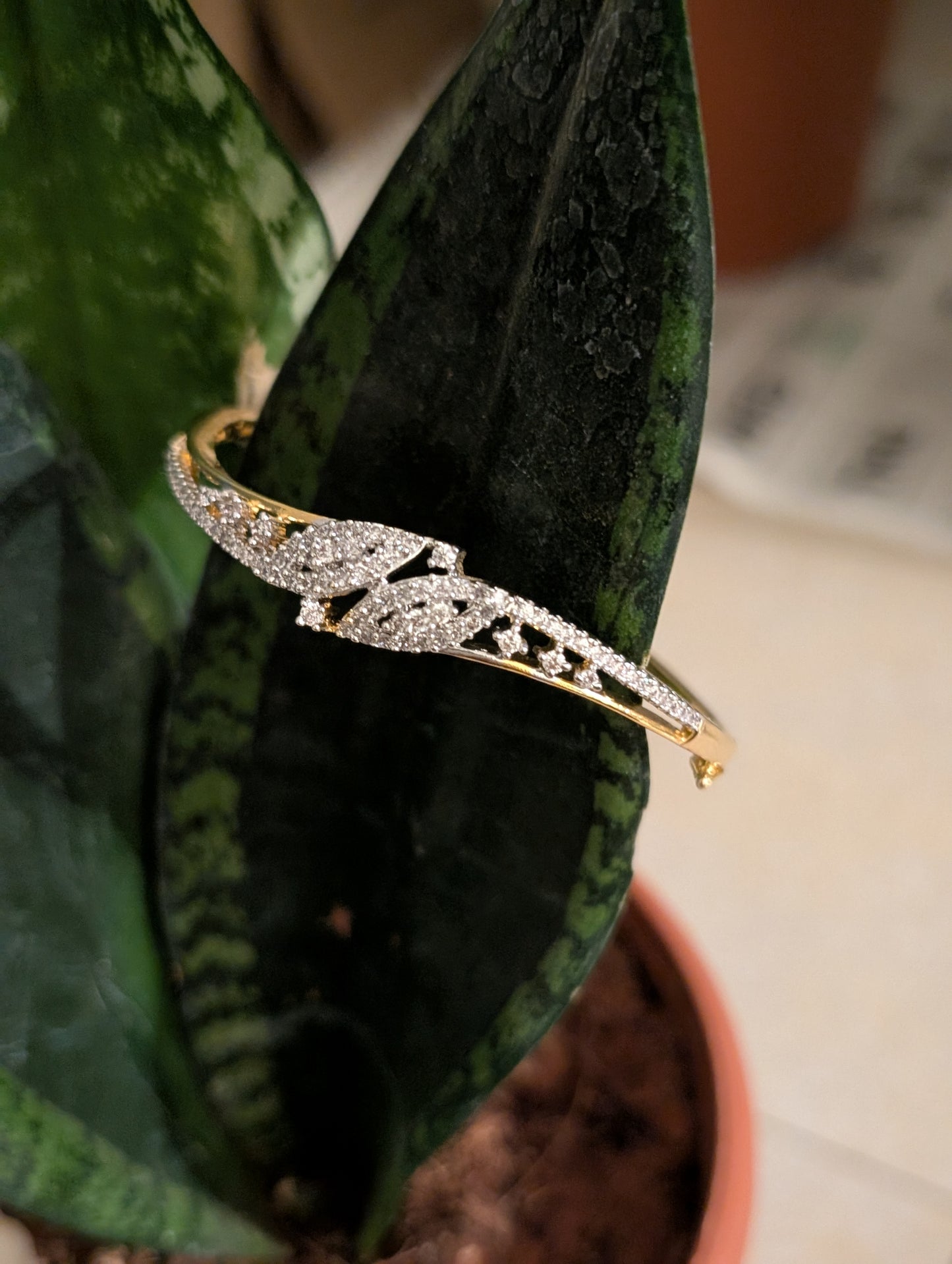 Silver Orchid Bracelet