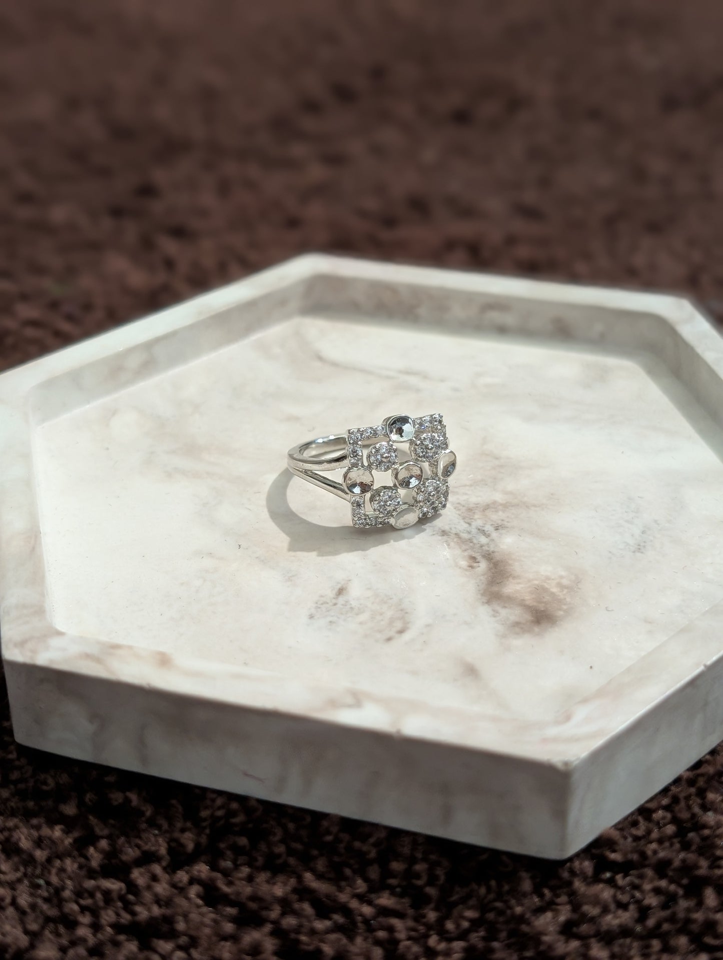 Graff White Square Diamond Ring