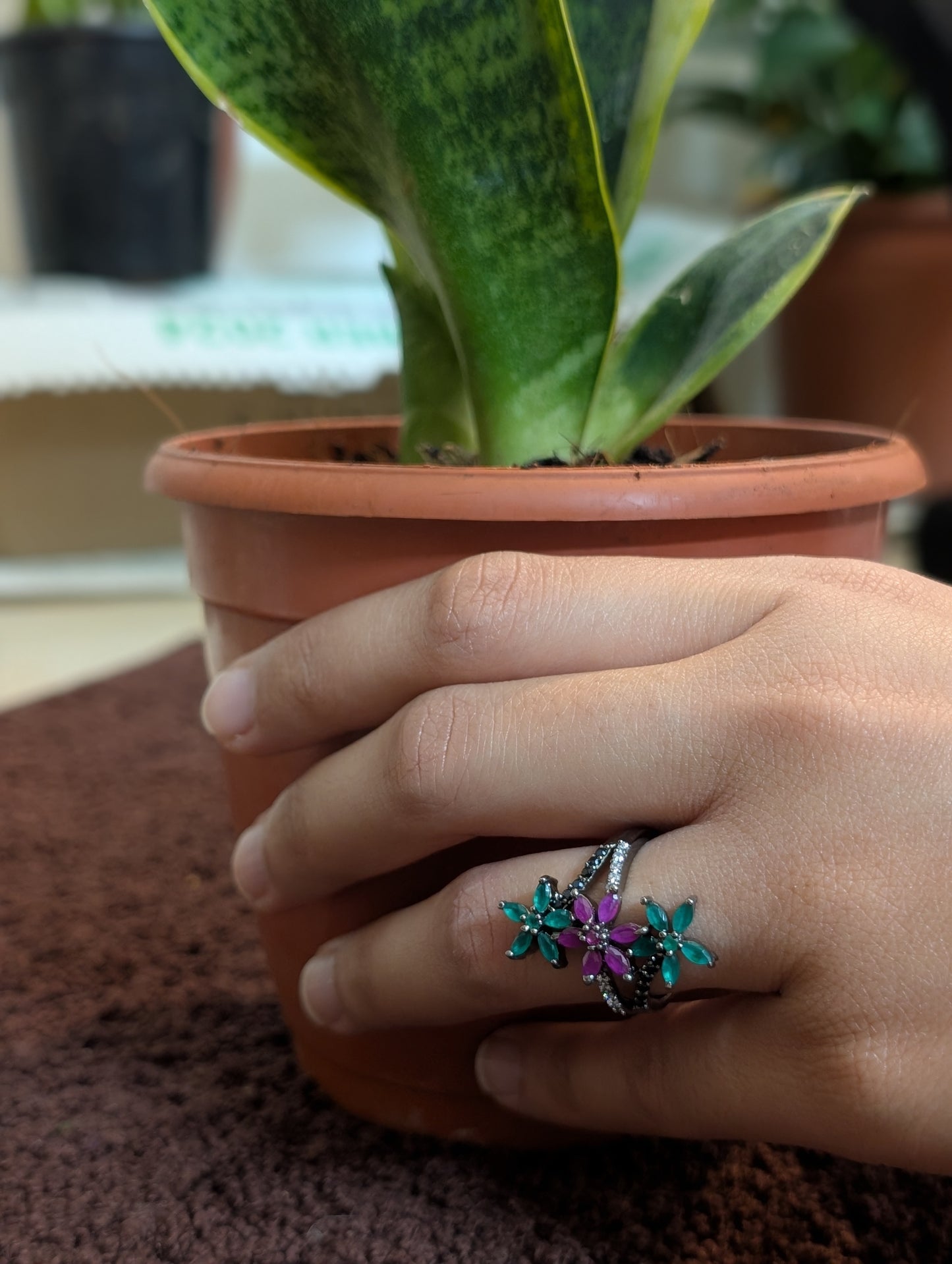 Graff Multi-coloured Diamond Cluster Ring