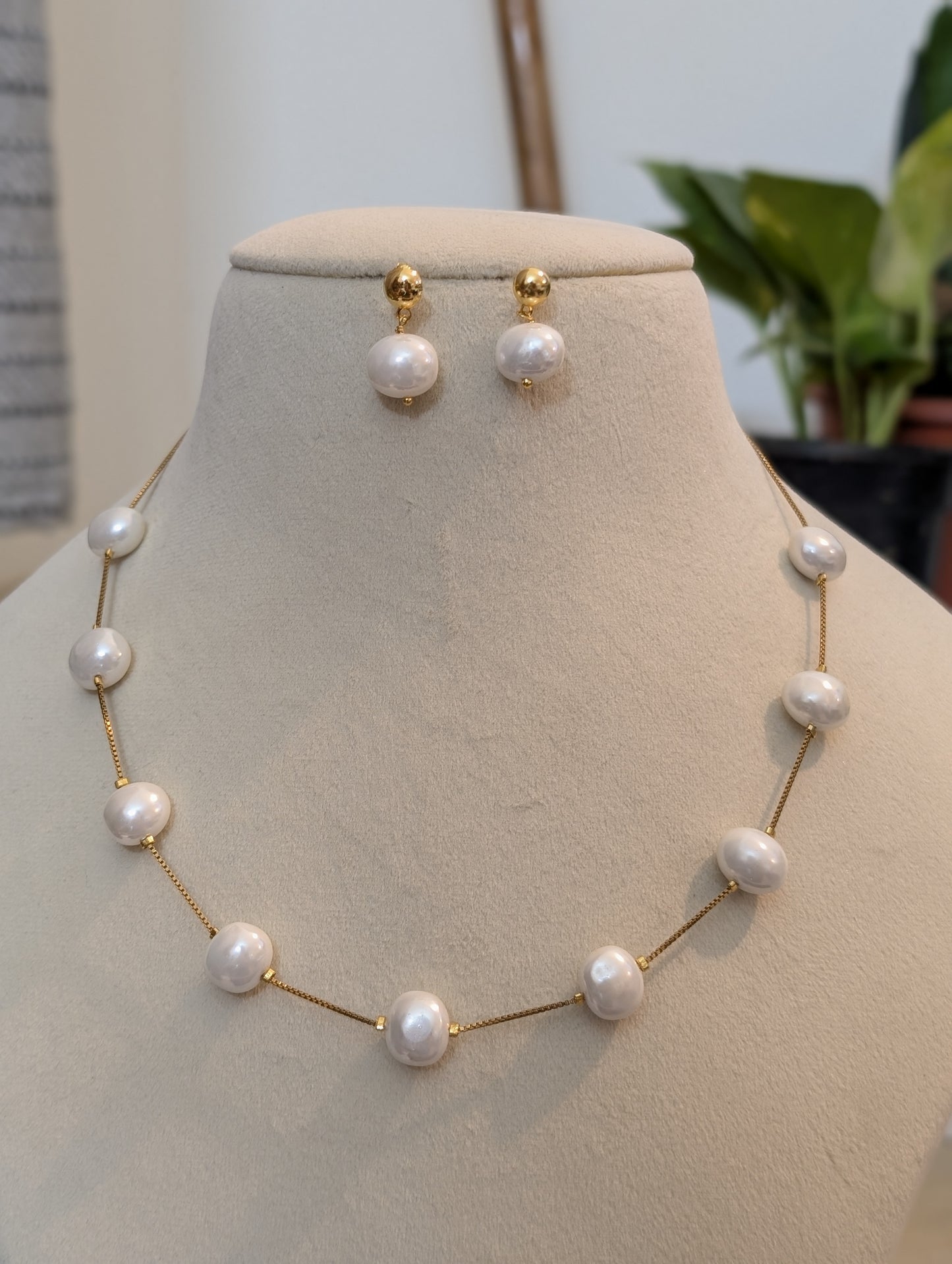 Jaipuri Pearl Necklace Set