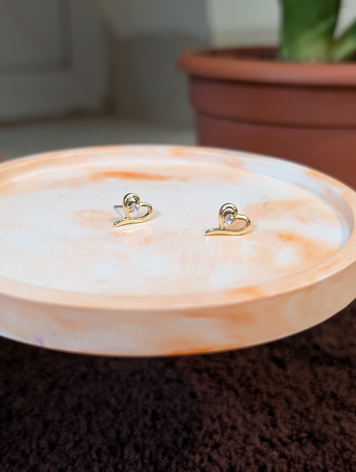 Golden Heart Earrings