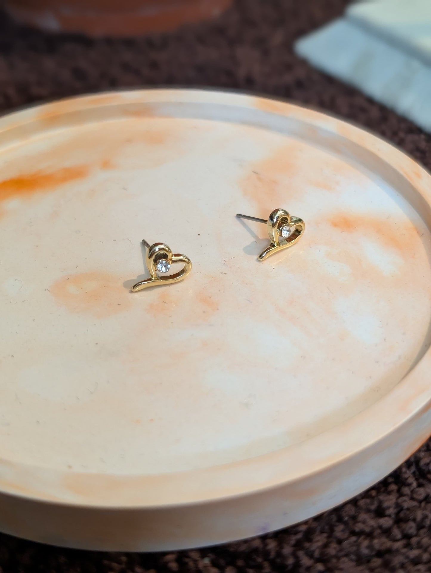 Golden Heart Earrings