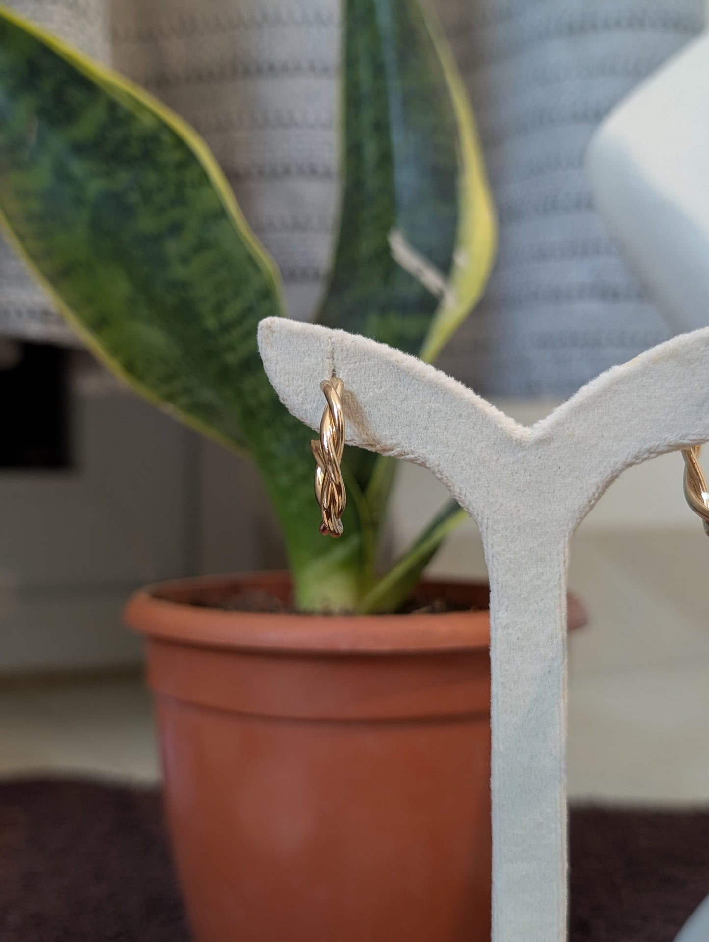 Twisted Gold Hoops