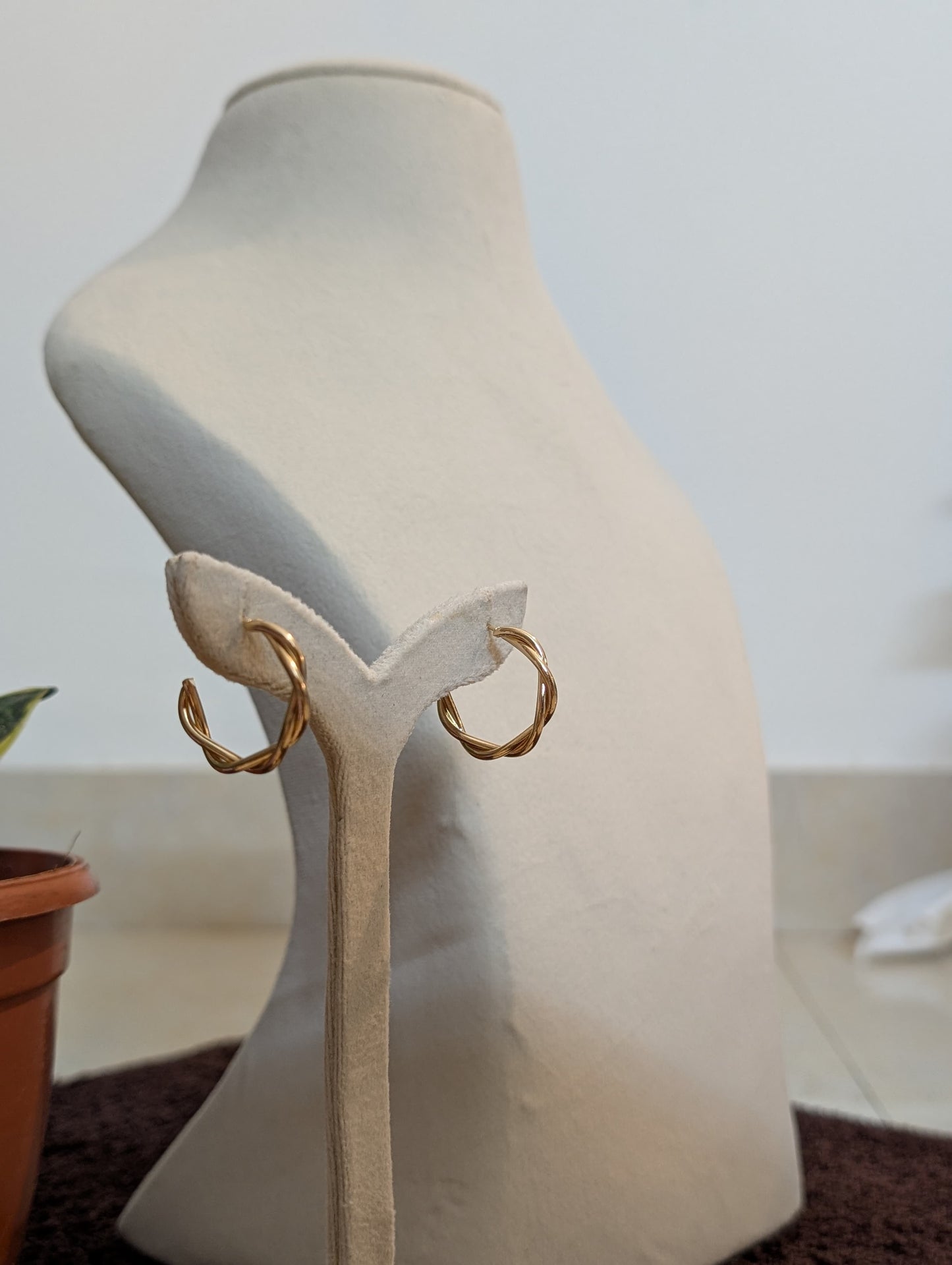 Twisted Gold Hoops