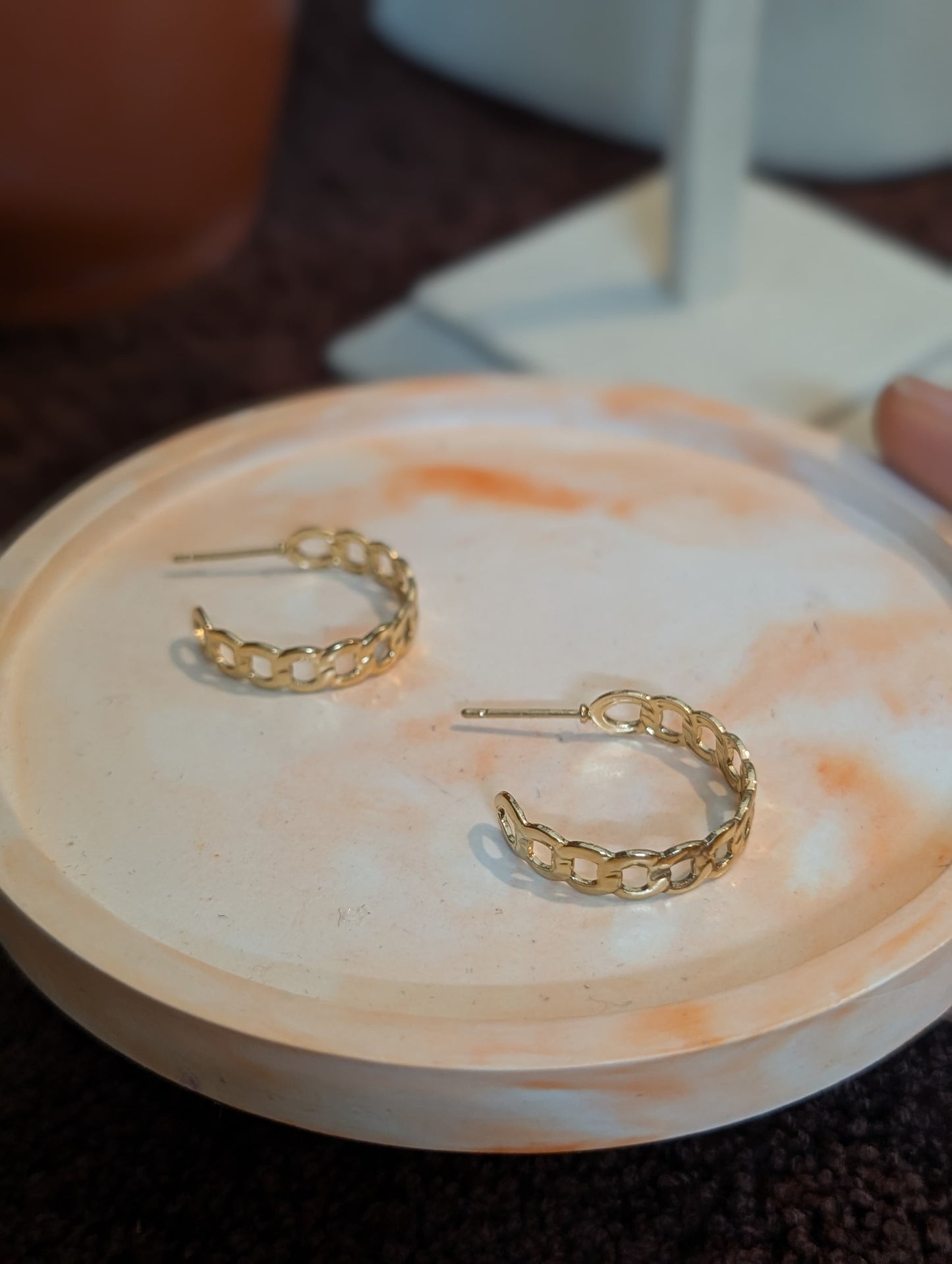 Stylish Everyday Wear Golden Hoops