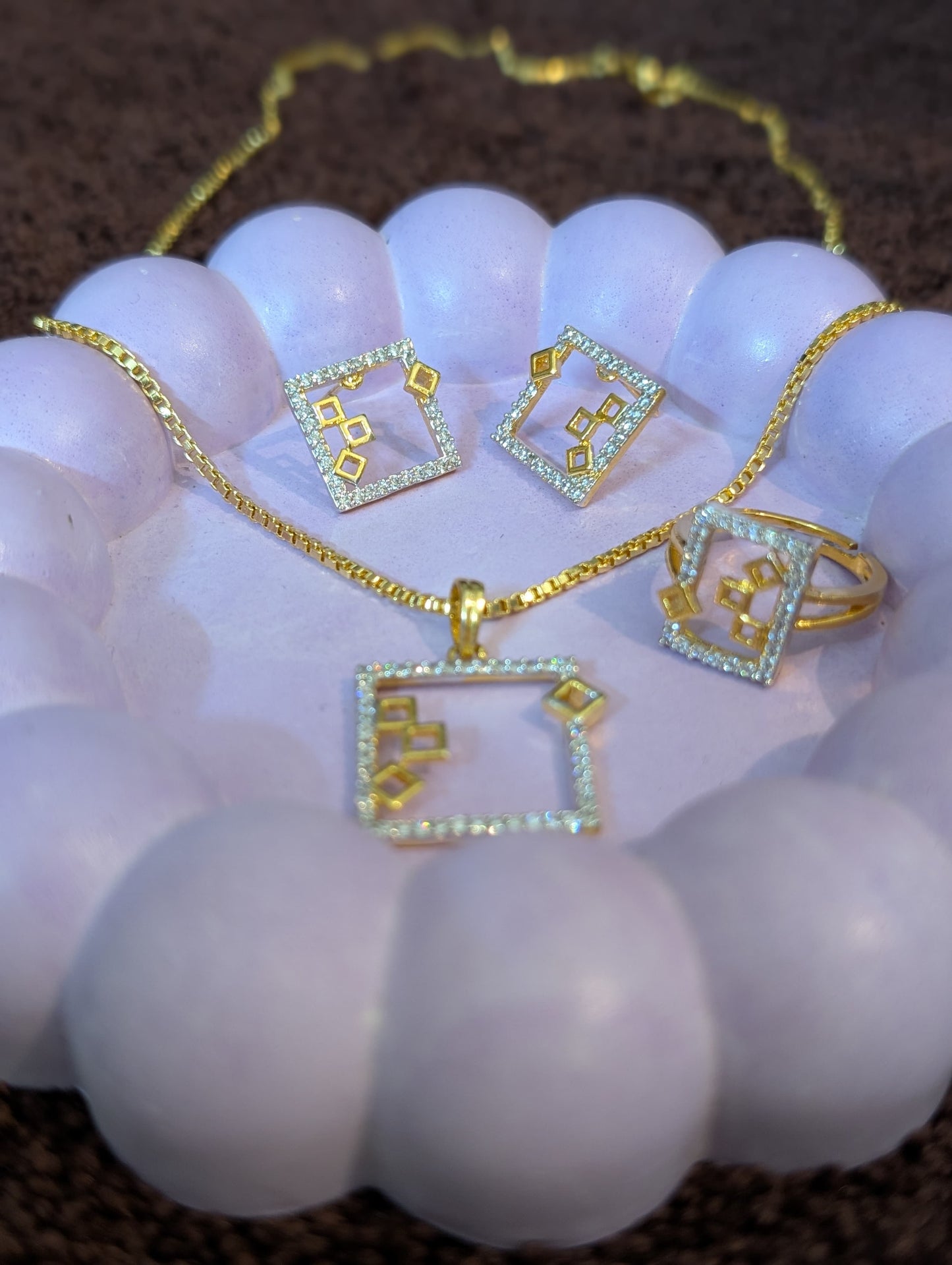 Square - Sun and Silver with Ring