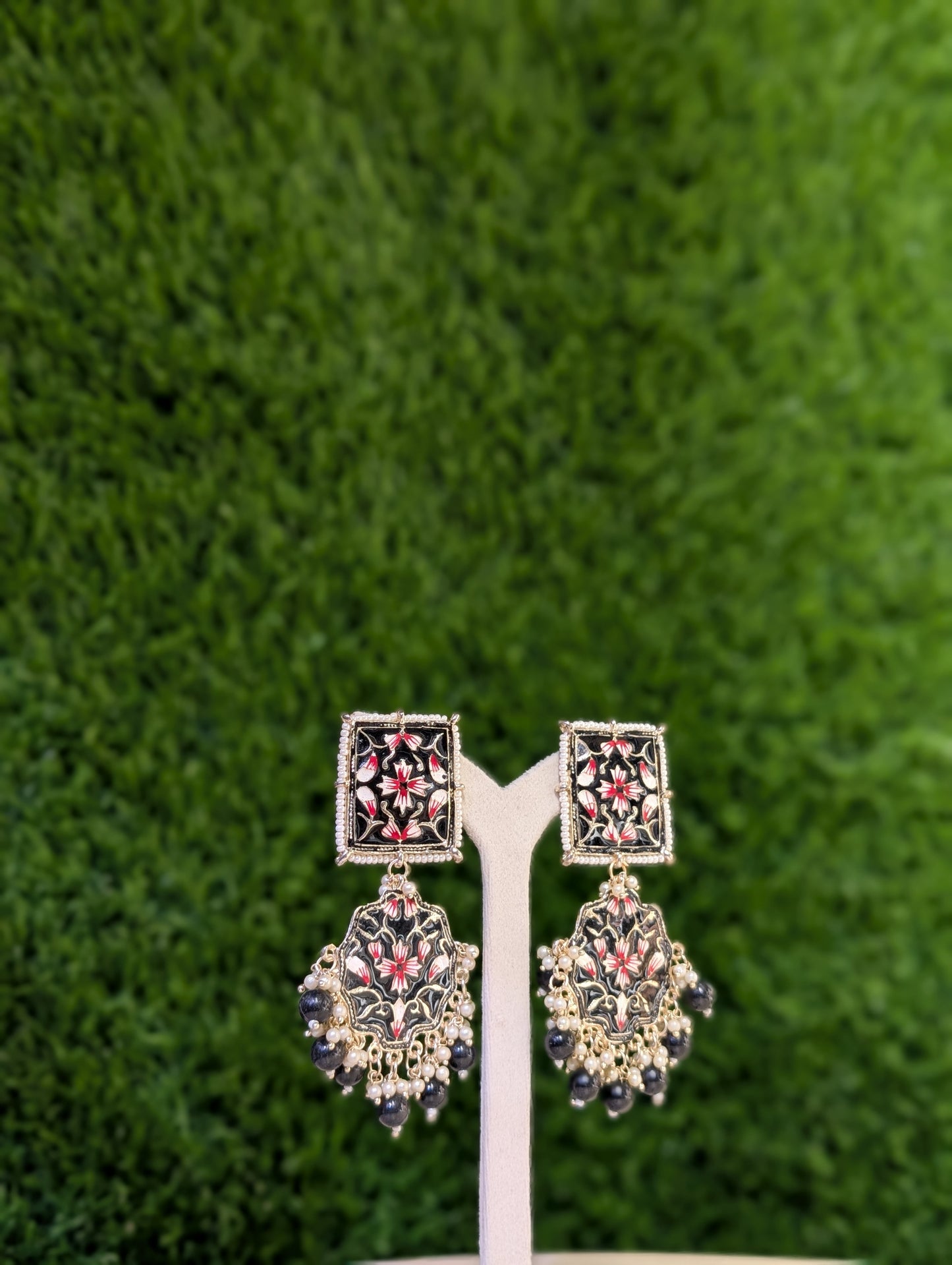 Jet Black Danglers