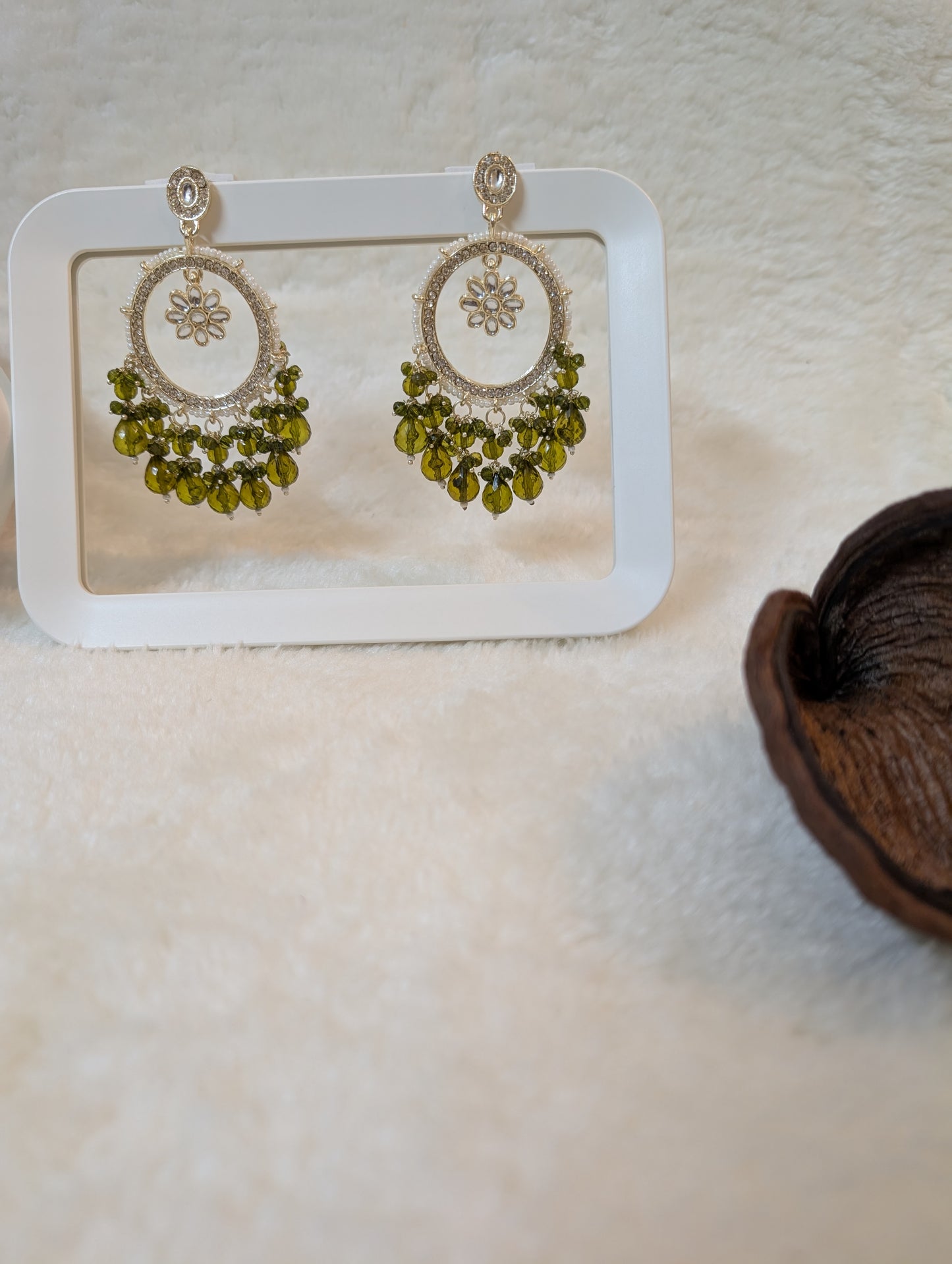 Mehndi Green Danglers