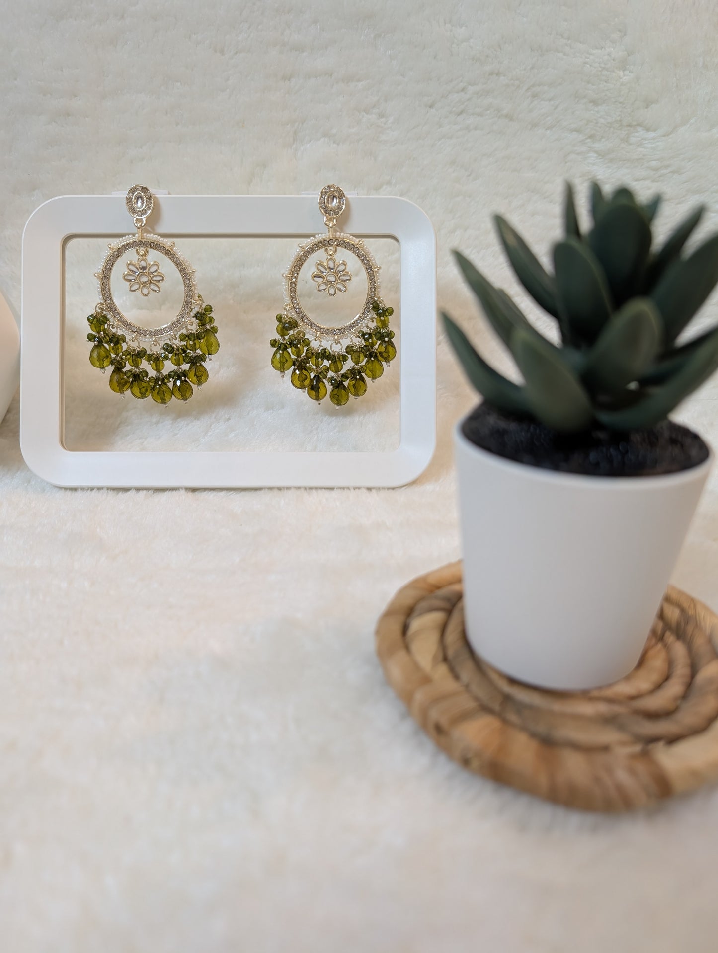 Mehndi Green Danglers