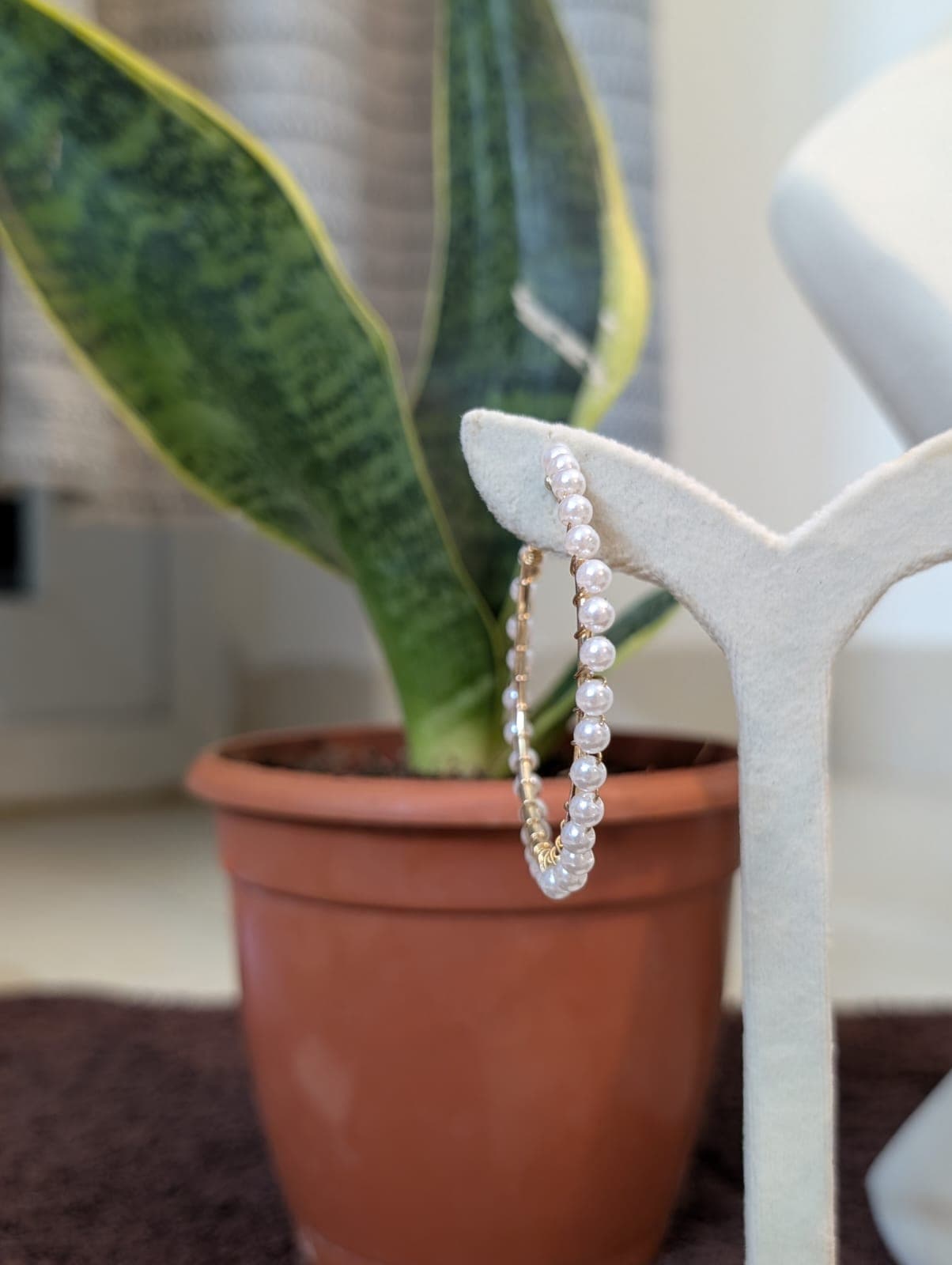 Elegant Earrings with Pearls