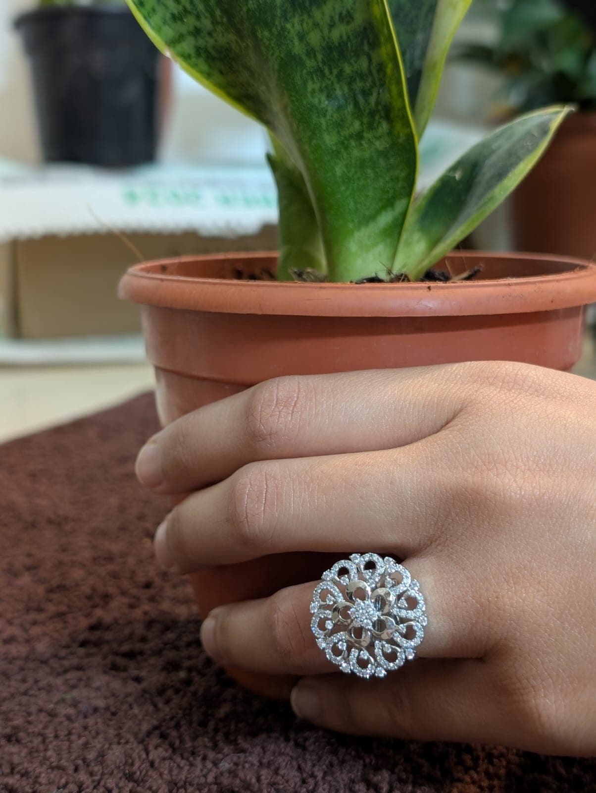 Silver Flower Ring