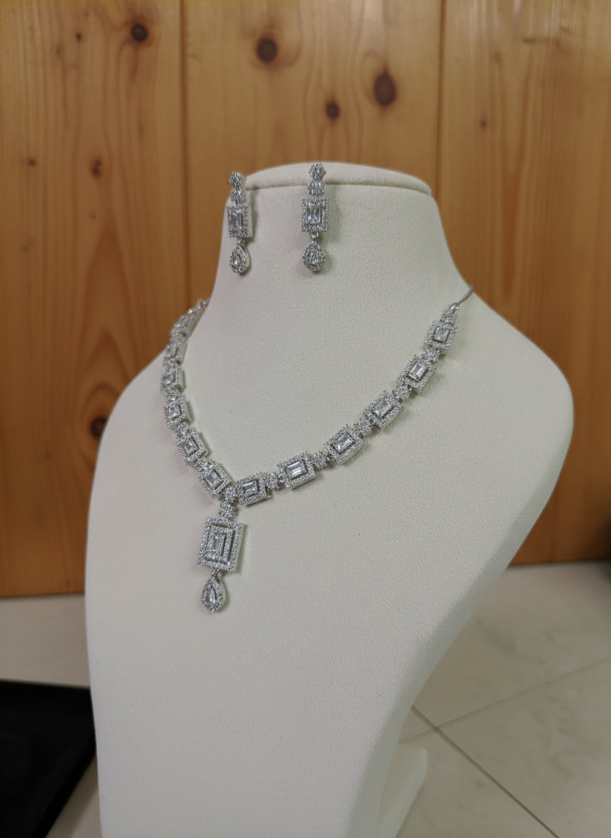 Princess Silver Necklace Set