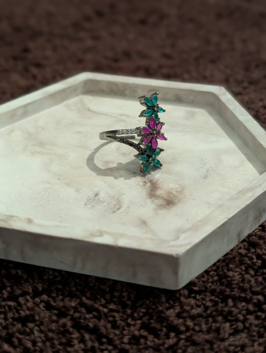 Graff Multi-coloured Diamond Cluster Ring