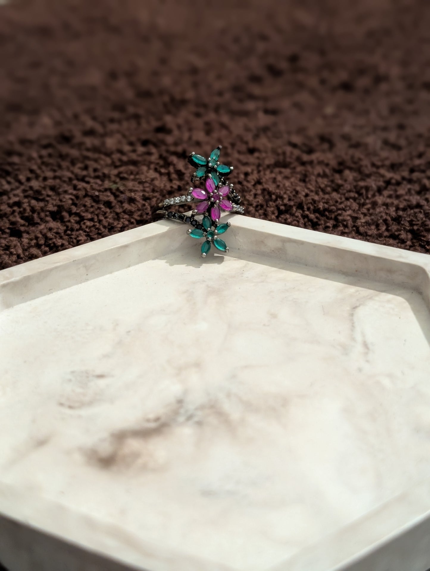Graff Multi-coloured Diamond Cluster Ring