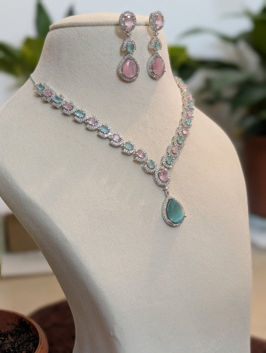 Jasmine's Kaleidoscope Diamond Necklace Set