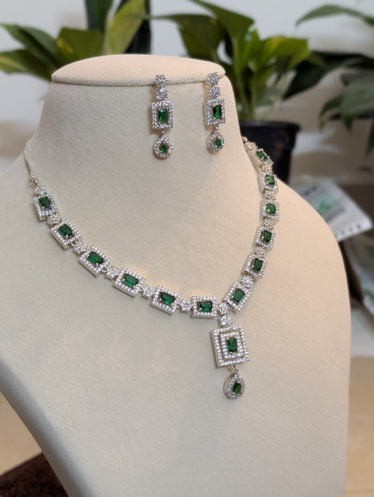 Emerald's Whisper Diamond Set