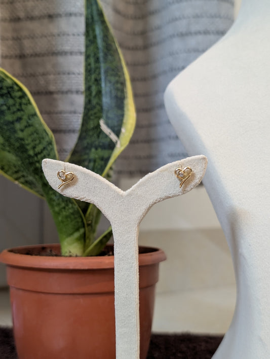 Golden Heart Earrings