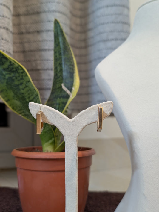 Golden Square Earrings