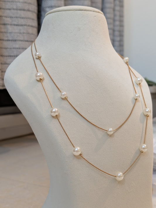 Layered Pearl necklace