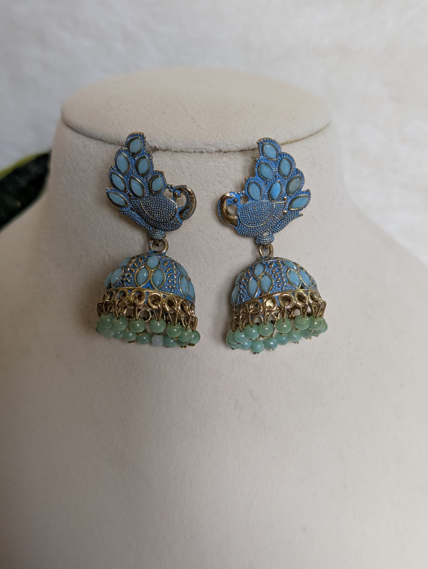 Blue Regal Jhumkas