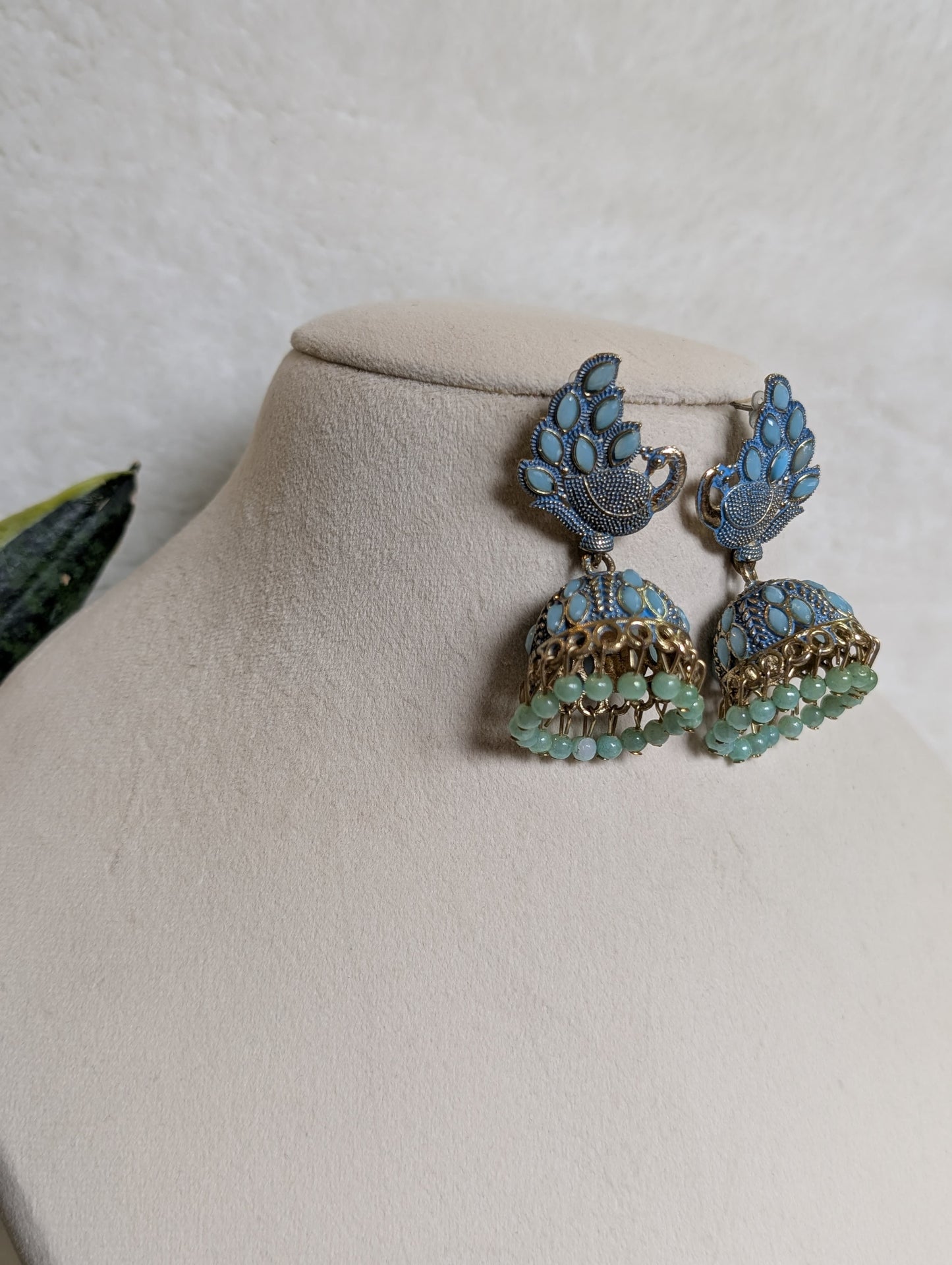 Blue Regal Jhumkas