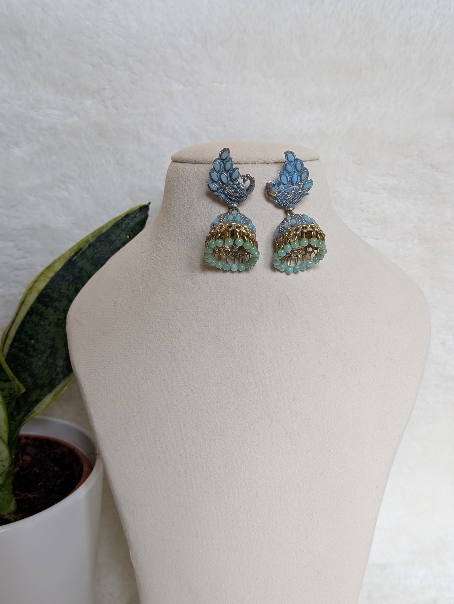 Blue Regal Jhumkas