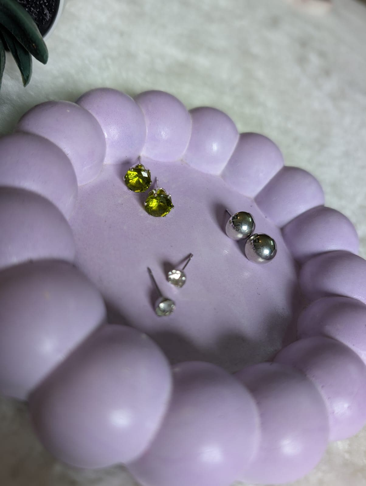 Pair of three colour Gems