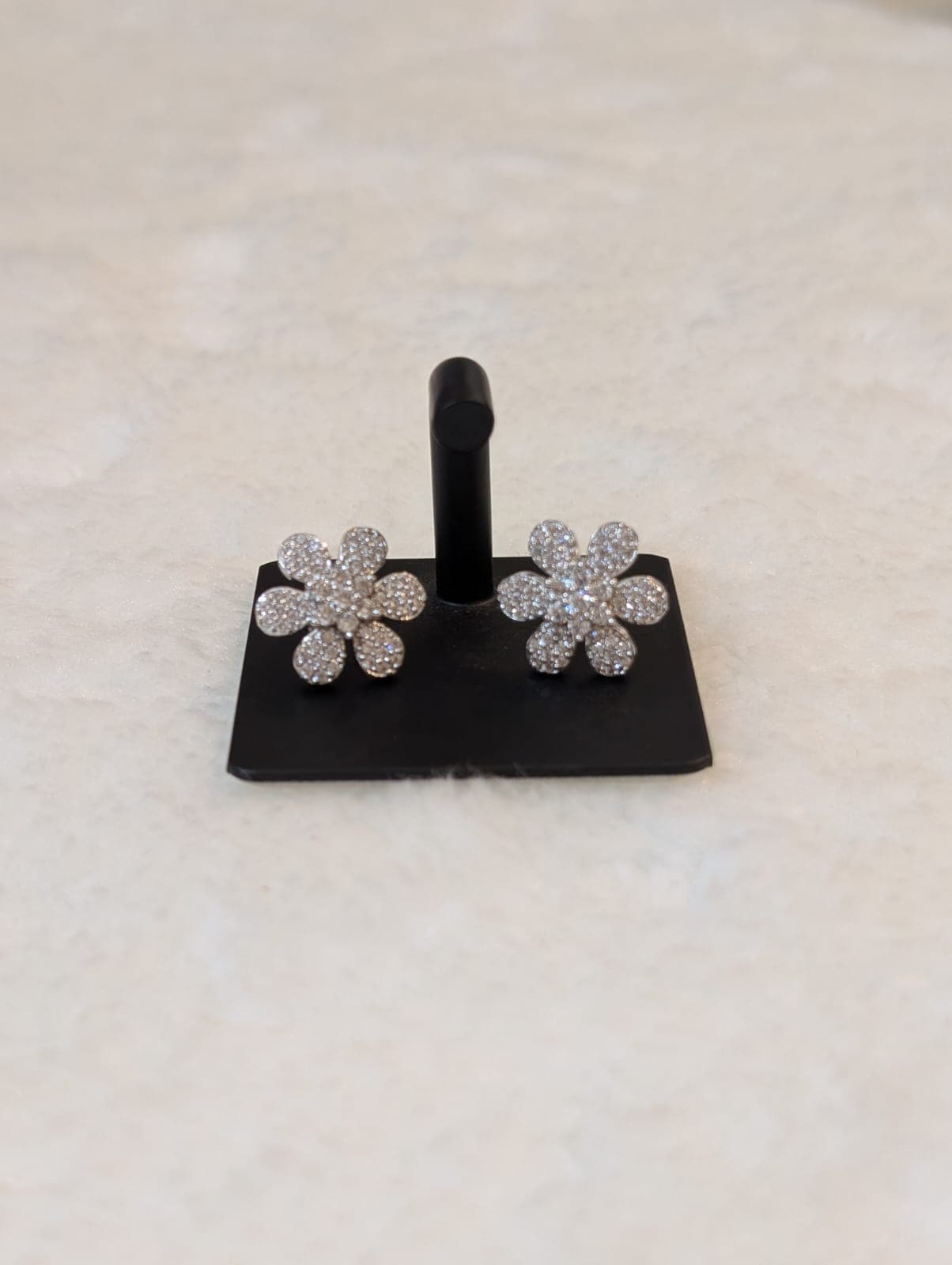 Silver Flower Studs