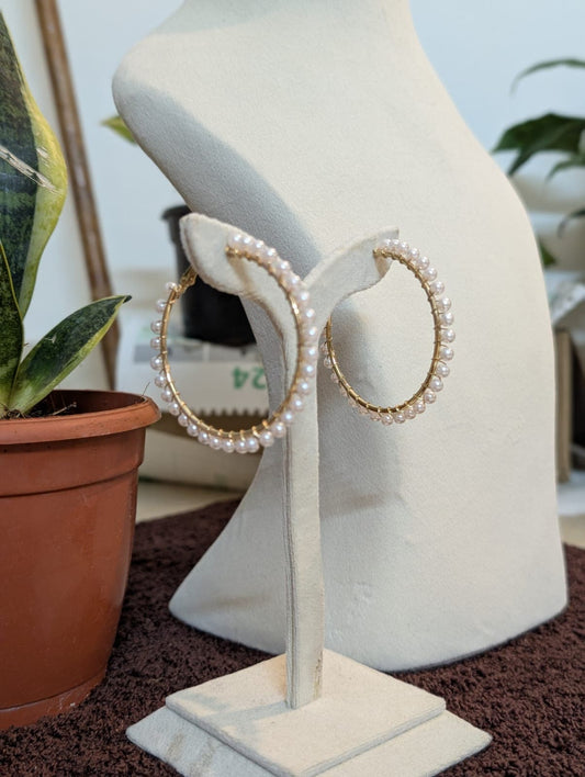 Elegant Earrings with Pearls