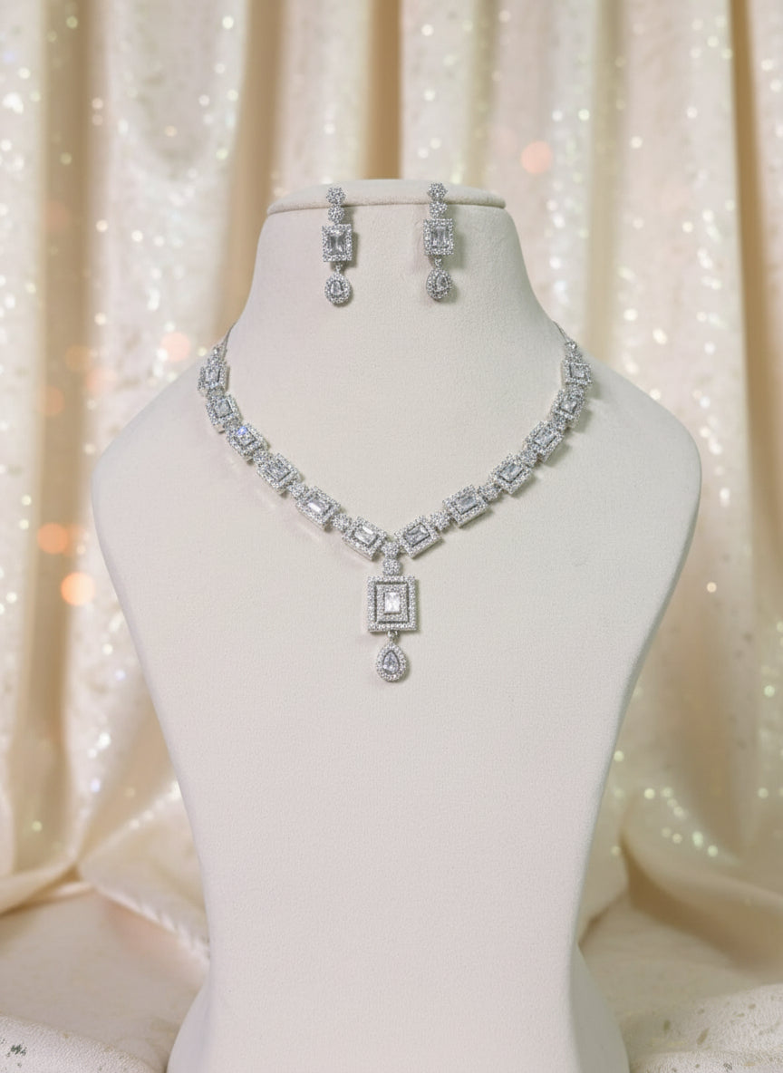 Princess Silver Necklace Set